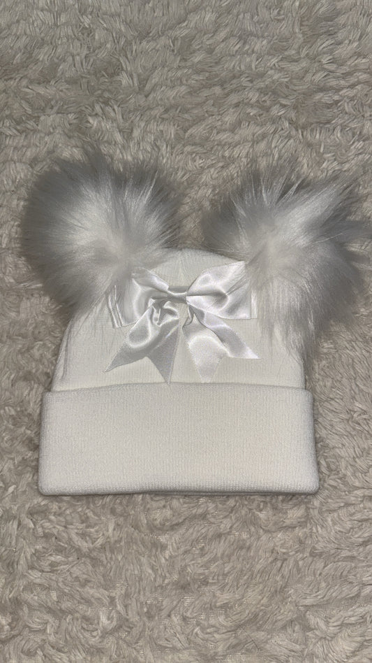 Bow Pom Pom Hats