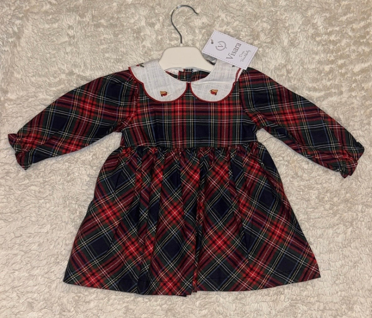 Visara Collared Tartan Dress