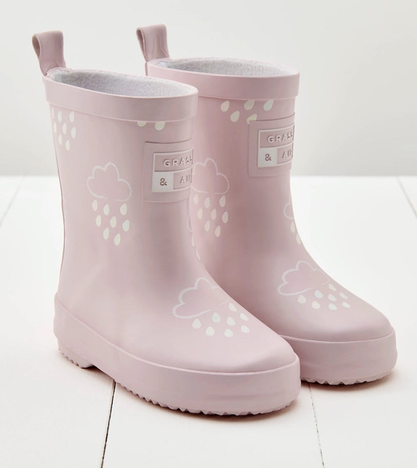 Light Pink Grass & Air Wellies