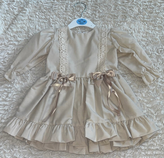Beige 2 Bow Dress