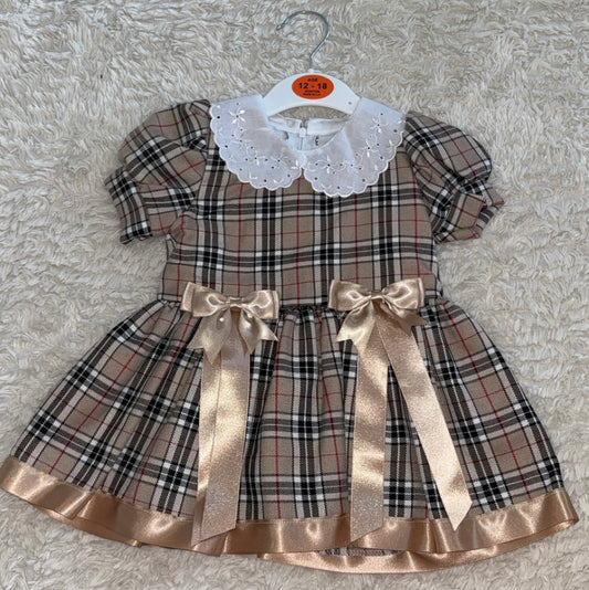 Tartan 2 Bow Dress