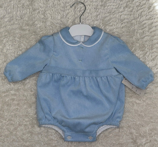 Blue Collared Romper
