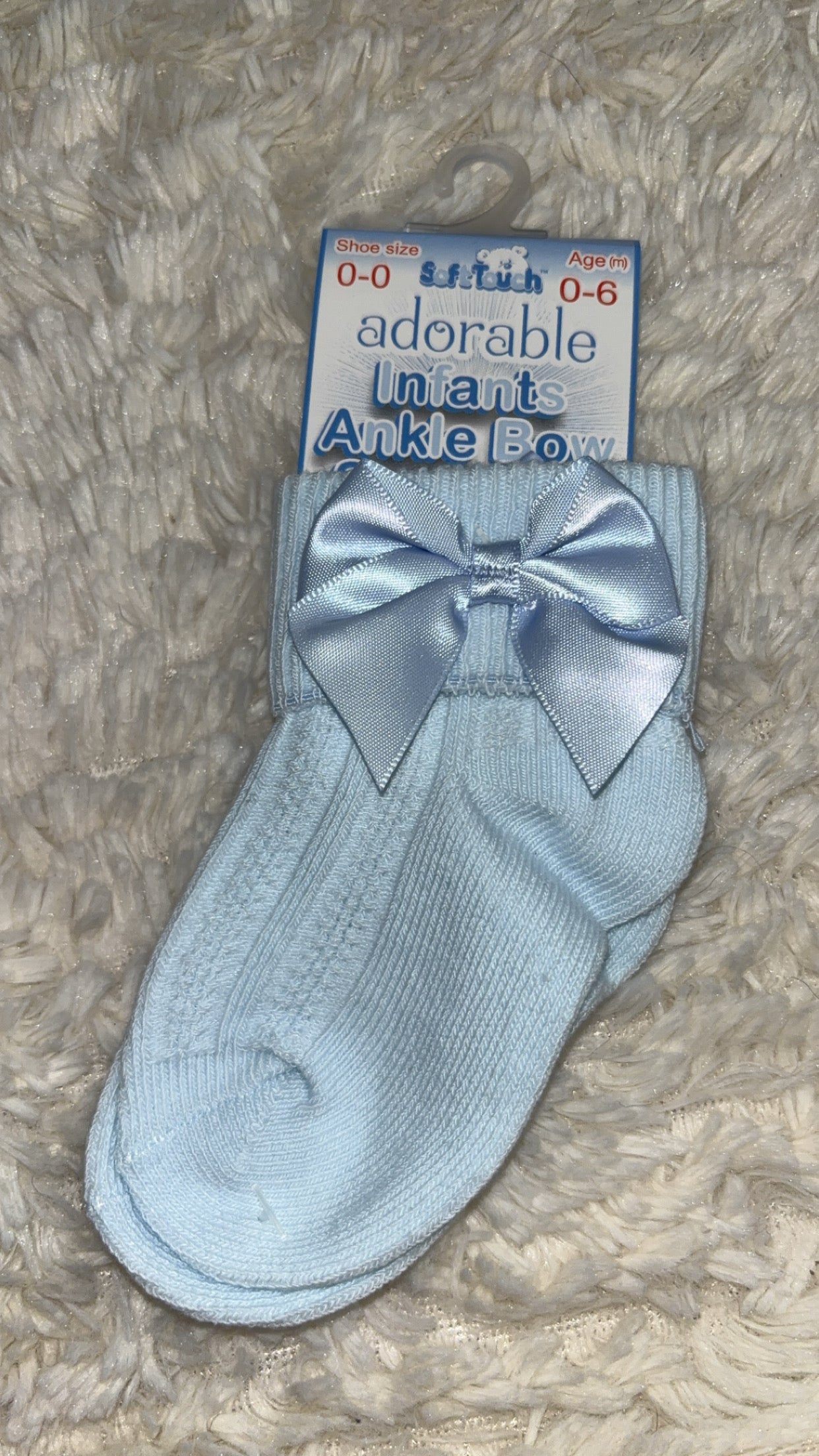 Blue Ankle Bow Socks