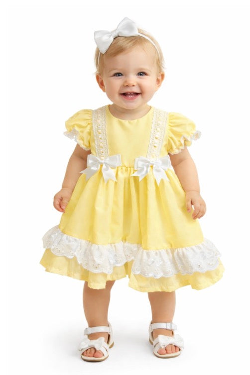 Kinder White Trim Dress