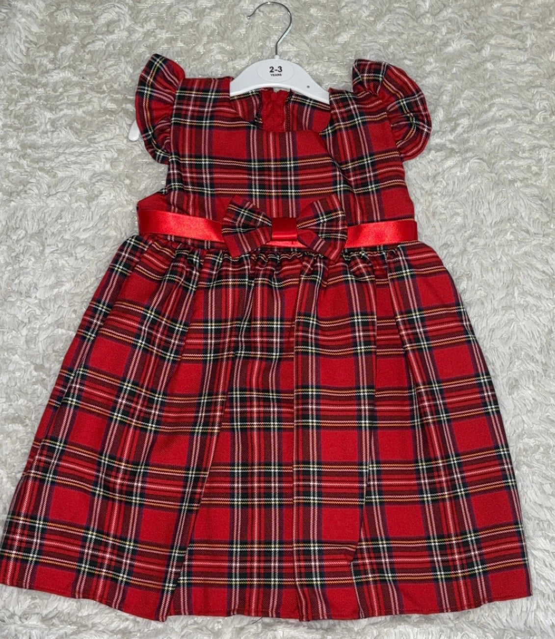 Short Sleeved Tartan Dress