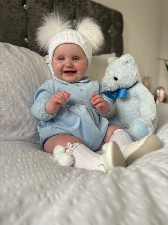 Blue Collared Romper