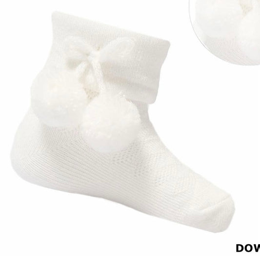 Pompom Socks - Ankle Length