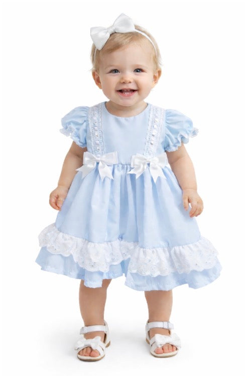 Kinder White Trim Dress