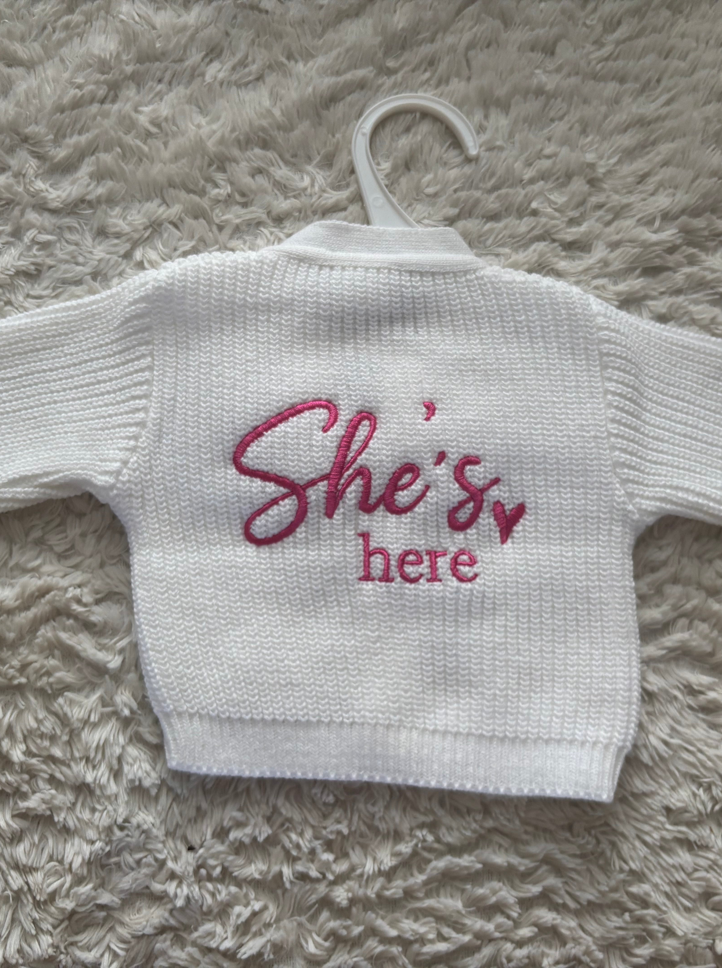 She/He’s Here Cardigan