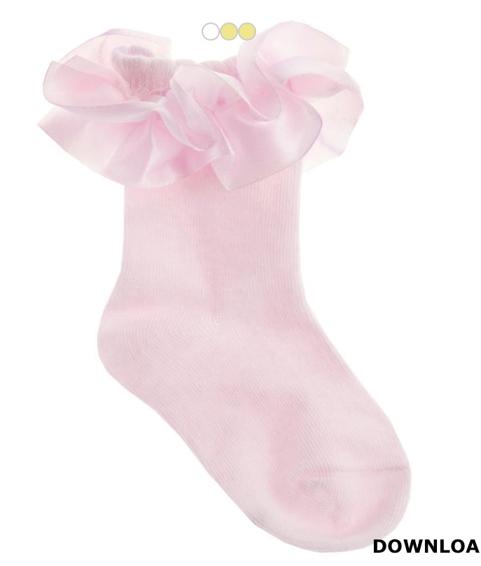 Pink Satin Socks