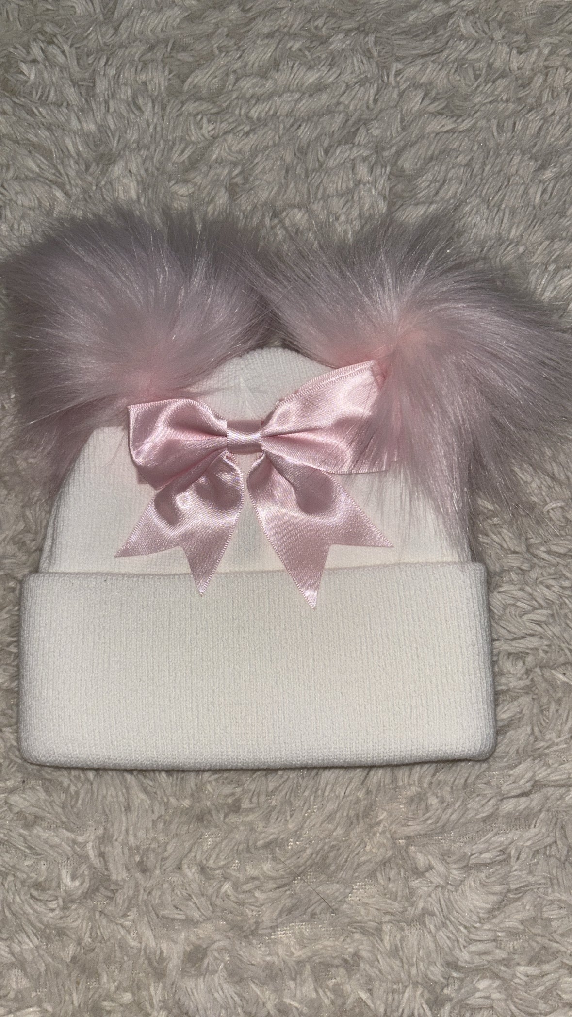 Bow Pom Pom Hats