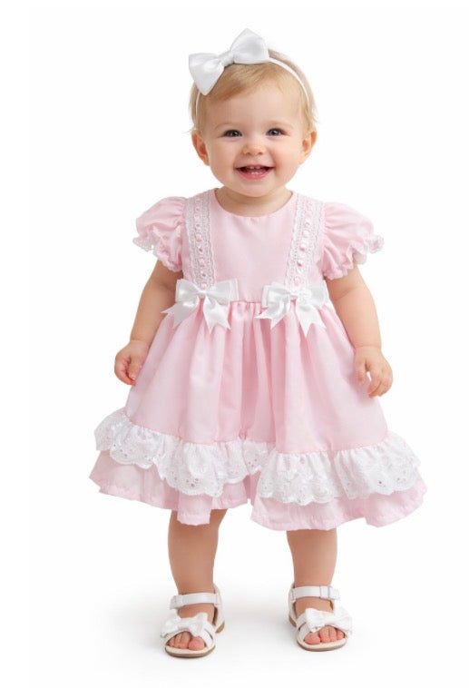 Kinder White Trim Dress