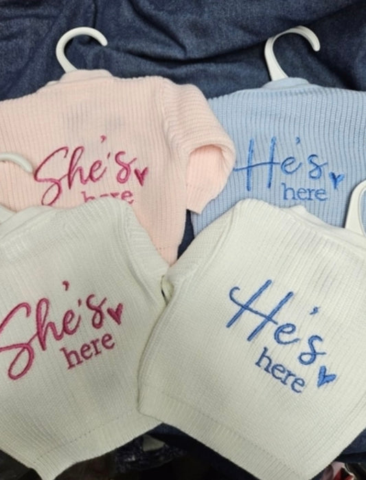 She/He’s Here Cardigan