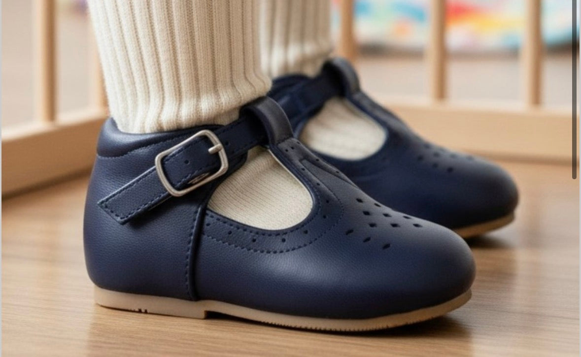 Boys Sevva T-Bar Shoes - Hard Sole
