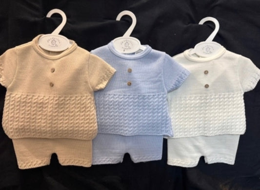 Dandelion Knitted Shorts Set