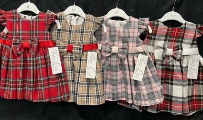 Short Sleeved Tartan Dress