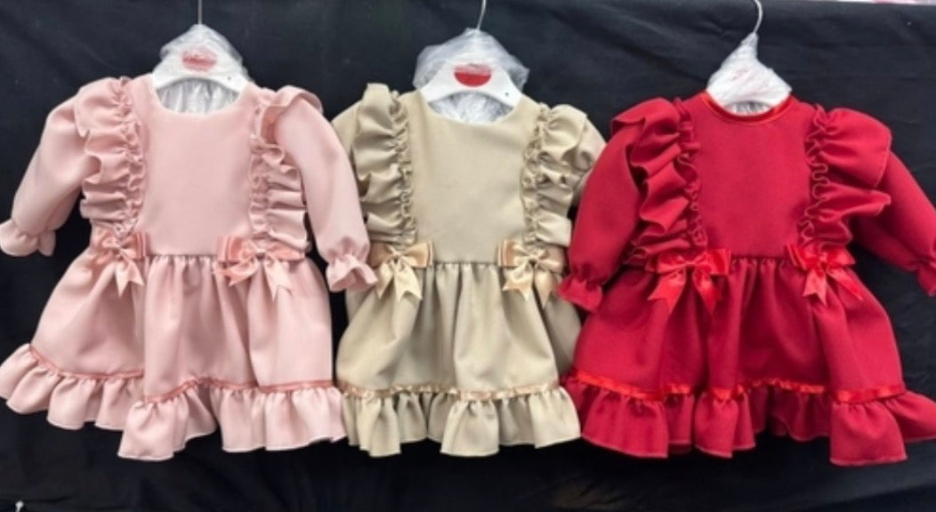 Long Sleeve Frilly Dress