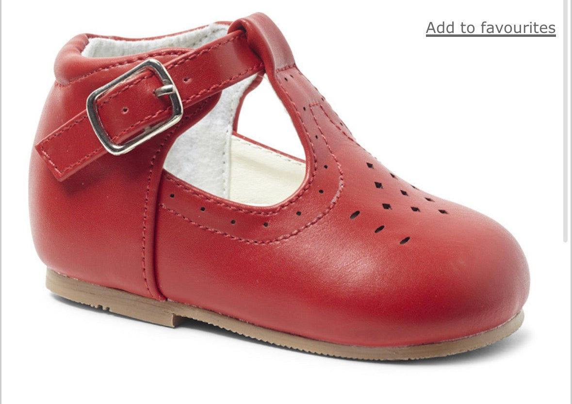 Boys Sevva T-Bar Shoes - Hard Sole