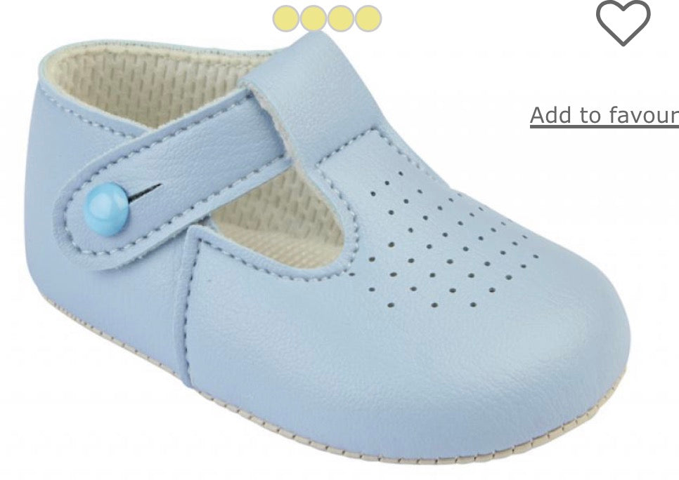 Boys Breathable T-Bar Baypods - Soft Sole