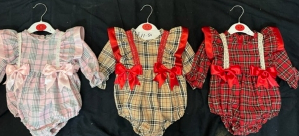 Tartan Rompers
