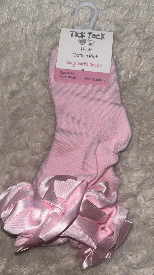 Pink Satin Socks