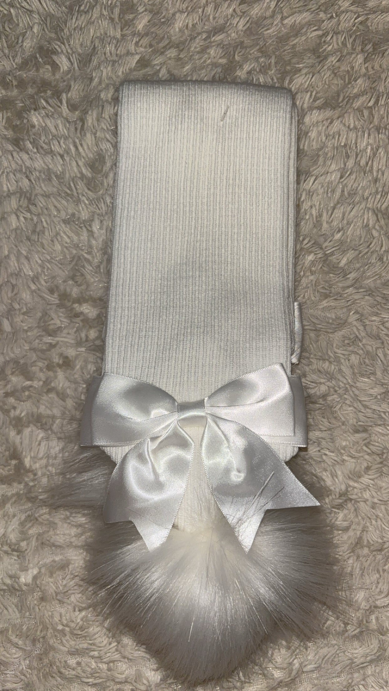 Pom Pom Bow Scarves
