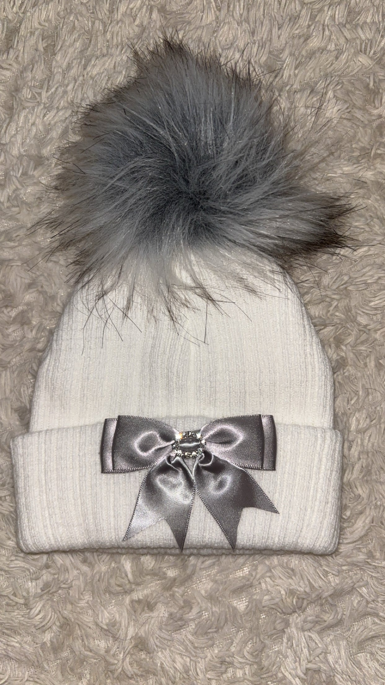 Single Pom Pom Bow Hats