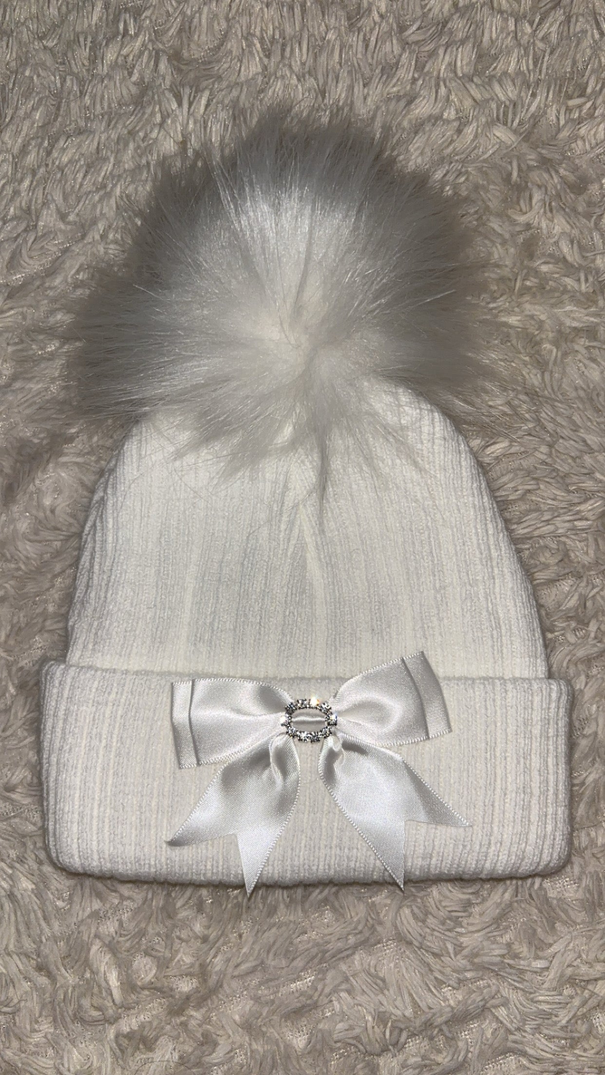 Single Pom Pom Bow Hats